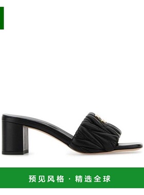 香港直邮Miu Miu Matelasse 高跟凉鞋单鞋高跟鞋 5XX65788TF055