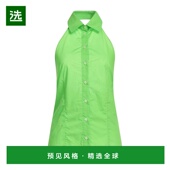 香港直邮Msgm green绿色 女士 1h可退 Blouses 纯色衬衫 舒适时尚