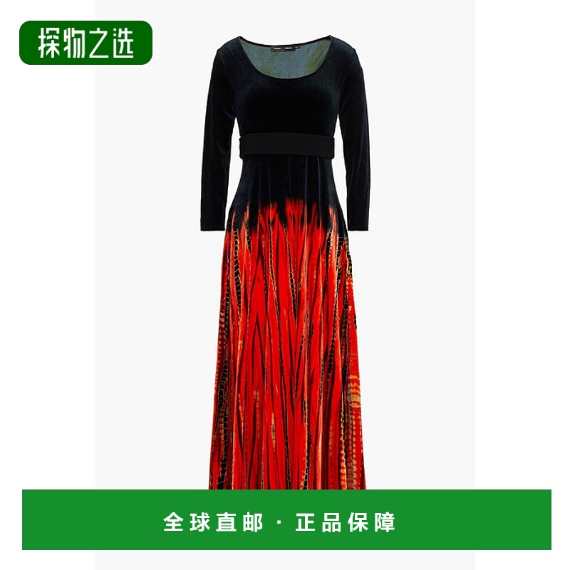 香港直邮Proenza Schouler 普罗恩萨·施罗 女士 扎染天鹅绒中长