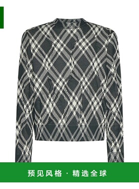 1h可退 香港直邮Burberry 巴宝莉 男士 格紋圓領針織套衫 8083463