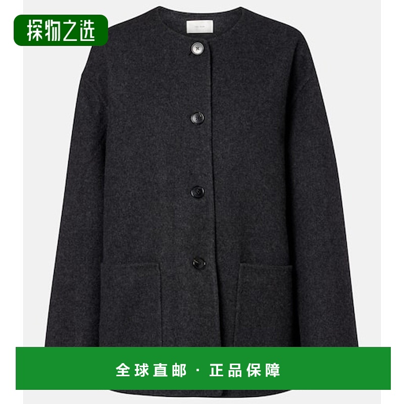 香港直邮The Row 女士 Quintus 羊绒夹克 grey灰色 舒适时尚