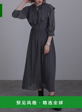 【日本直邮】PourVous女士西装时尚高端减龄穿搭感秋冬女连衣裙