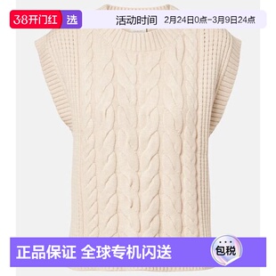 1h可退 香港直邮VARLEY 女士 Pixie 粗线针织毛衣马甲 beige米色