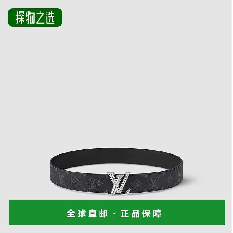 自营1h可退 欧洲直邮LV/路易威登 男士黑色帆布/皮革腰带新款皮带
