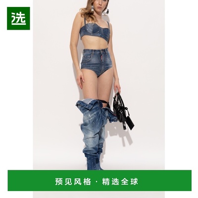 1h可退 欧洲直邮dsquared2 女士 靴子高跟长筒靴