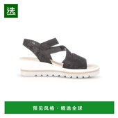 美国直邮 GABOR 女士黑色金属坡跟凉鞋 1h可退 时尚 舒适设计