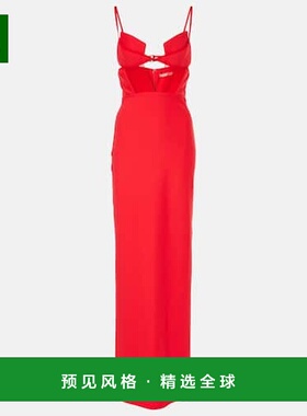 1h可退 香港直邮Nensi Dojaka 女士 Crêpe 长款连衣裙 red红色