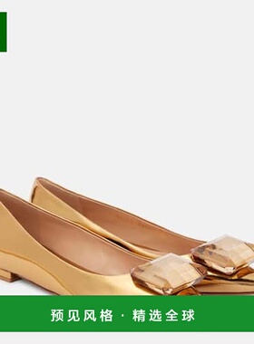 香港直邮Gianvito Rossi 吉安维托·罗西 女士 Jaipur 金属感皮质