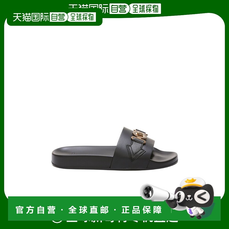 香港直邮Versace 徽标平底拖鞋 1005761DV46GKVO41