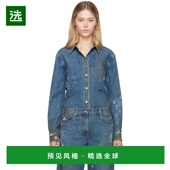 1h可退 保 LANG女士外套牛仔直筒型休闲时尚 美国直邮 HELMUT