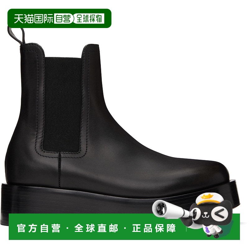 1h可退 香港直邮Bottega Veneta 葆蝶家 男士 黑色 Torino 切尔西