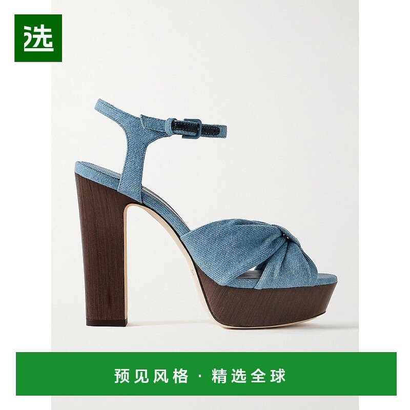 1h可退 香港直邮Jimmy Choo 周仰杰 女士 Heloise 120 打结牛仔布