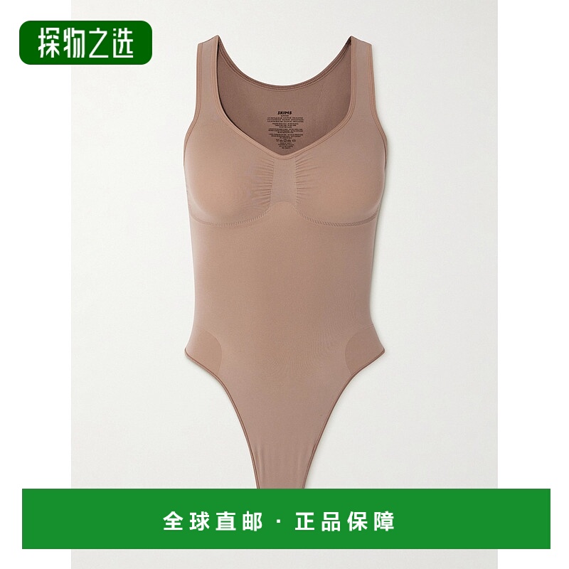 1h可退 香港直邮SKIMS 女士 Sculpt Thong - Sienna 无缝圆领连体