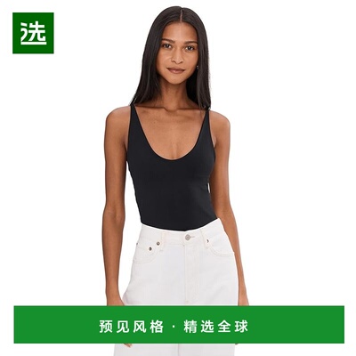 1h可退 香港直邮Free People 自由人 女士 无缝V领背心 black黑色