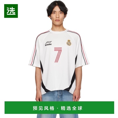 1h可退 香港直邮Rhude 男士 白色 Lundun Soccer T 恤 RHPF25TT02