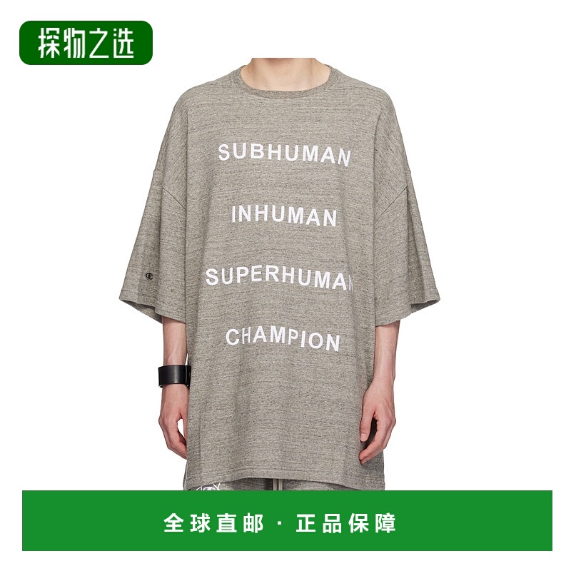 香港直邮Rick Owens Rick Owens x Champion T恤 CM01E1674CHMJME