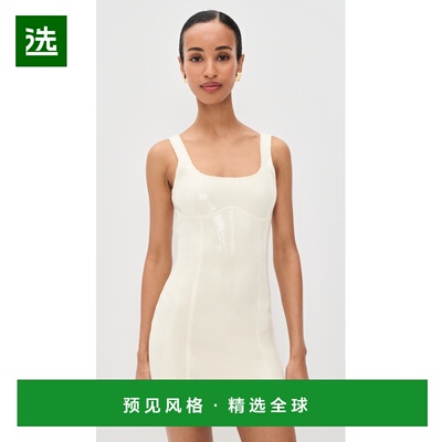 1h可退 香港直邮Fleur Du Mal 女士 珠片针织束腰迷你连衣裙