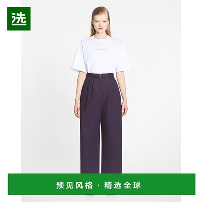 欧洲直邮LANVIN 女士衬衫RWTS0022J134A2401圆领短袖宽松