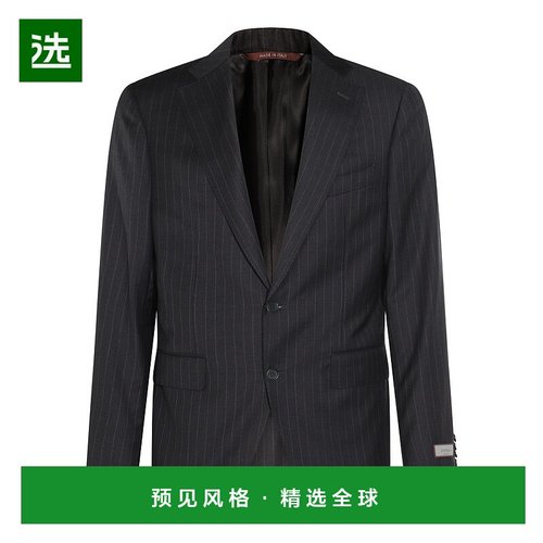 1h可退 香港直邮Canali 康钠丽 男士 黑色羊毛西服 L1528051RBF00