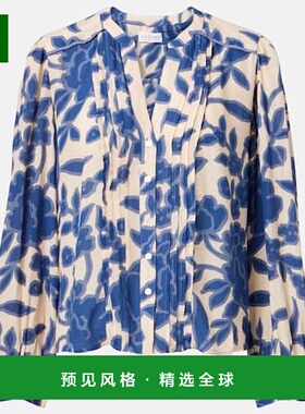 1h可退 香港直邮Velvet 女士 Elda crêpe 印花衫 colorful花色