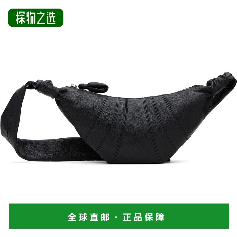 1h可退 香港直邮Lemaire 男士 黑色小号 Croissant 单肩包 BG0003