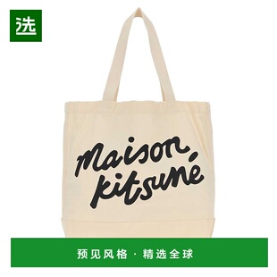 香港直邮MAISON KITSUNE 女士 手寫托特包 PW05124WW9042手提包