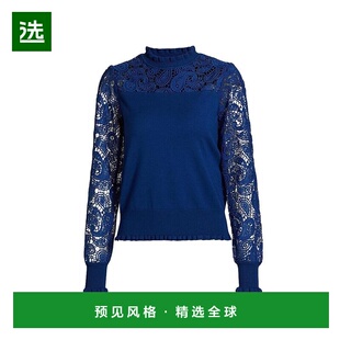 1h可退 【美国直邮】TAHARI女士毛衣 长袖领套头女装流行穿搭休闲