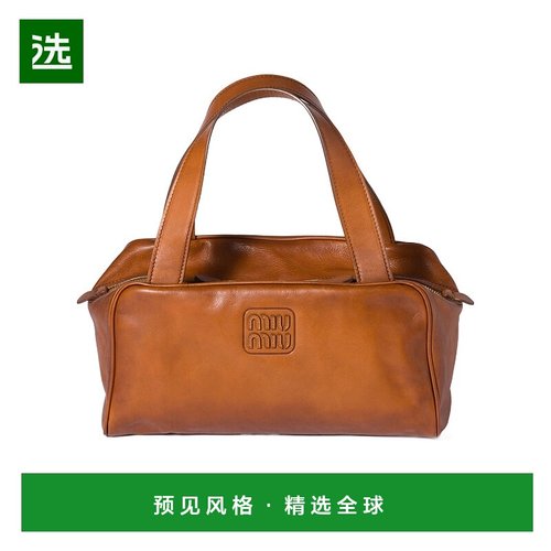 香港直邮Miu Miu 皮革手提包 5BB1822IERVMOO斜挎包单肩包