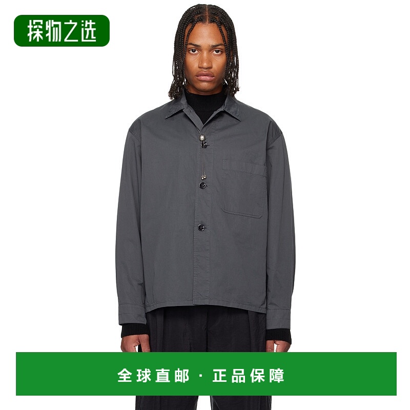 1h可退 香港直邮Lemaire 男士 灰色 Pyjama 衬衫 SH1198LF1207