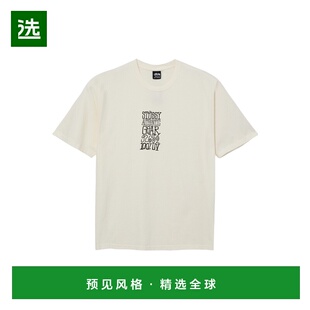 香港直邮STUSSY 男士T恤 1905124OFFWHITE SS2025 白色 短袖T恤