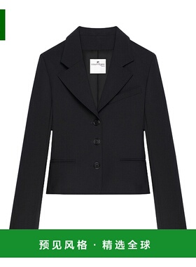 香港直邮Courreges 单排扣羊毛西装外套 125CVE109PL0170