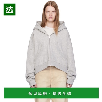 1h可退 香港直邮Entire Studios 女士 灰色 Eternal Zip 连帽衫 E