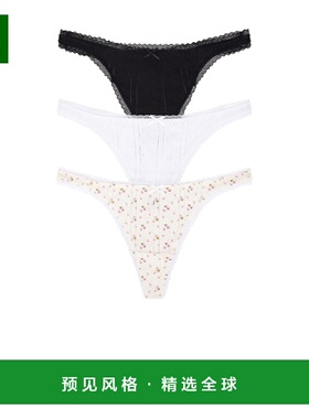 1h可退 香港直邮COUCOU 女士 丁字裤(三件套) CC1TTP3PM1
