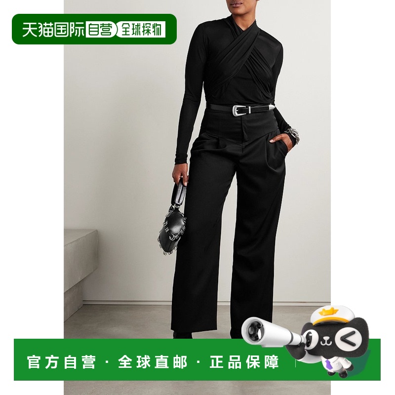 香港直邮Isabel Marant 高腰休闲裤 PA0270FAA4F03I羊毛