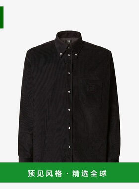 香港直邮FENDI 男士衬衫 FS1296ATEFF0QA1 CO 黑色 SH.COMF B.D.C