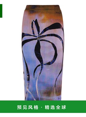 1h可退 香港直邮Louisa Ballou 女士 印花中长半身裙 115107