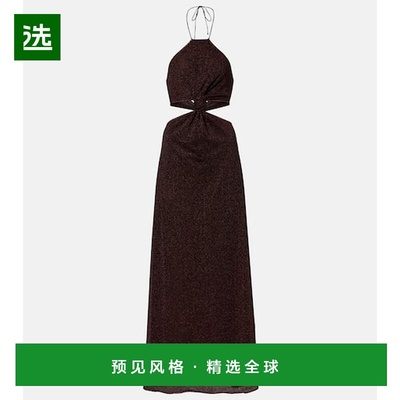 1h可退 香港直邮oseree 女士 Lumière 剪口挂脖长款连衣裙