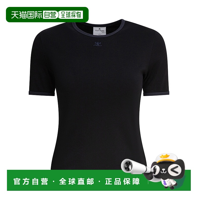 1h可退 欧洲直邮courreges 女士 上装T恤短袖