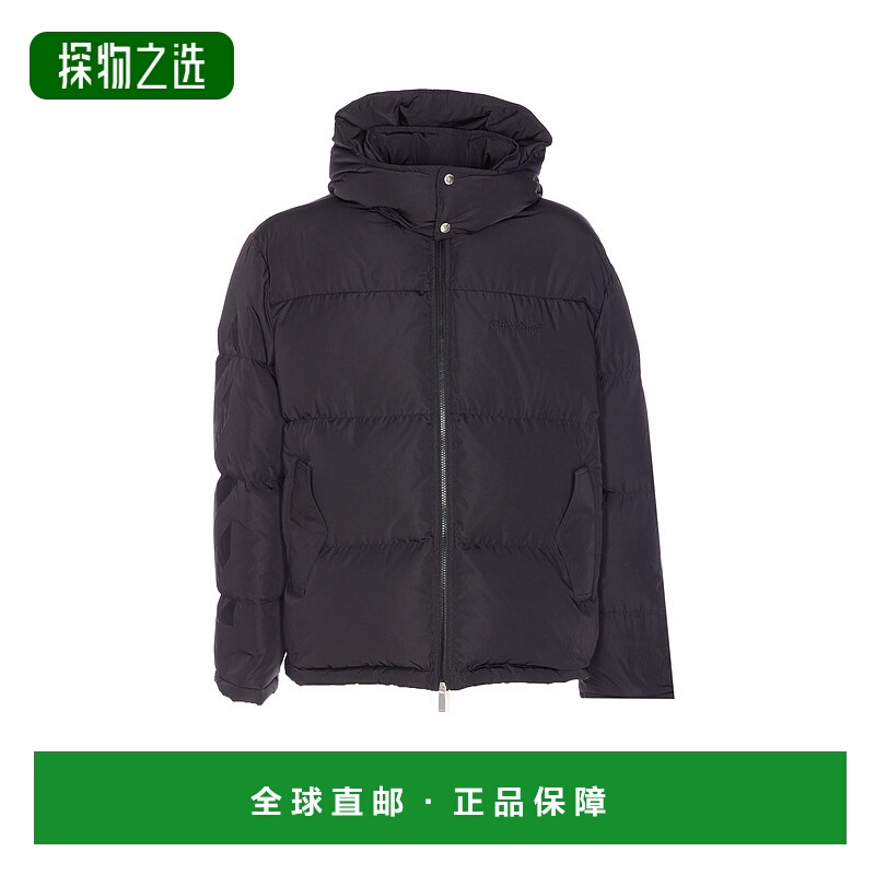 香港直邮off-white 男士 米白色拉鍊高領夾克 OMED066F25FAB001