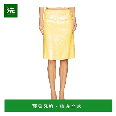 1h可退 香港直邮Danielle Guizio 女士 Isabelle 珠片中长半身裙