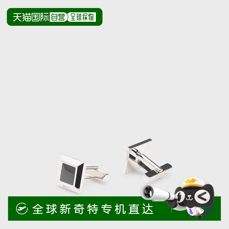 欧洲直邮HUGO BOSS雨果BOSS BLACK 方形黄铜袖扣