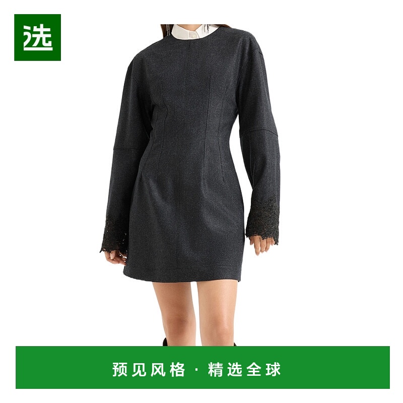 香港直邮Brunello Cucinelli 羊毛迷你连衣裙 M038PAEU61