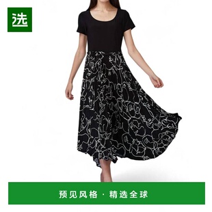 1h可退 【美国直邮】Joseph Ribkoff 黑色 香草褶皱裙连衣裙 女装