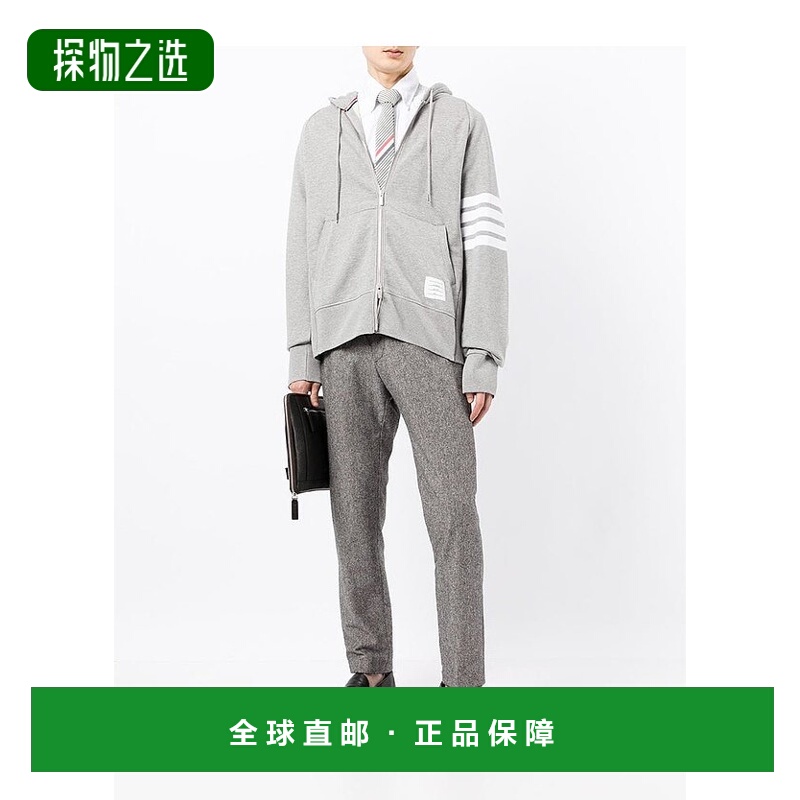 香港直邮Thom Browne 四条纹拉链连帽衫 MJT022L00535休闲夹克