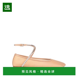 1h可退 香港直邮Amina Muaddi 女士 芭蕾舞鞋 beige米色 舒适时尚