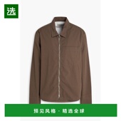 棉混纺绉条纹衬衫 1h可退 男士 Malo 香港直邮officine generale