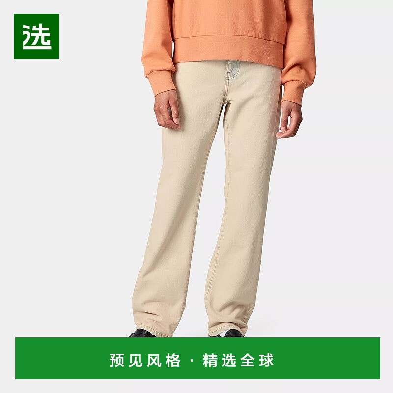 欧洲直邮Carhartt Wip 女士米色棉休闲裤牛仔直筒女裤高腰裤