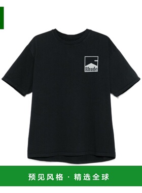 香港直邮RHUDE 男士T恤 RHPS25TT020122306 SS2025 黑色 短袖T恤