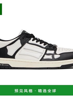 1h可退 香港直邮AMIRI 男士 黑色 & 白色 Skel Top Low 运动鞋 AM