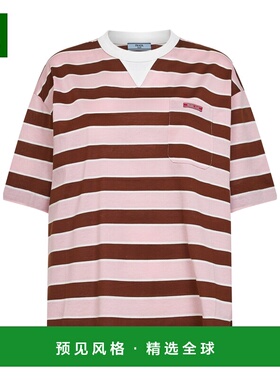 香港直邮PRADA 女士T恤 39610189POOOF05AB SS2026 花色 短袖T恤